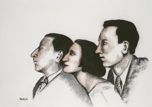 The Sitwells ، 2000 (ألوان باستيل وفحم على ورق) بواسطة ستيفي تايلور